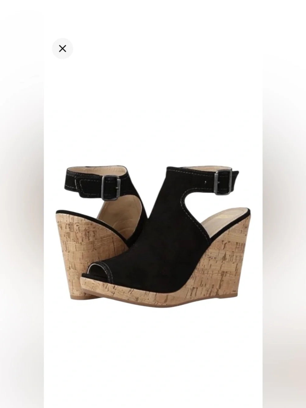 NWB Johnston & Murphy Mika Black and Tan Wedge Sandals Perfect Condition!!!
